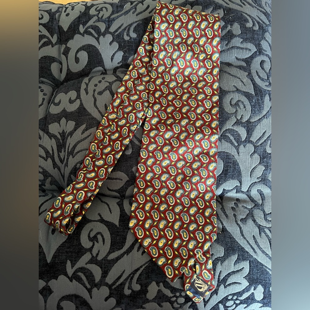 Vintage 2000s Nautical Paisley Men's Tie